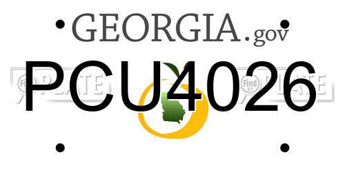 PCU4026 Georgia License Plate