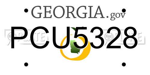 PCU5328 Georgia License Plate