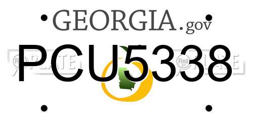 PCU5338 Georgia License Plate