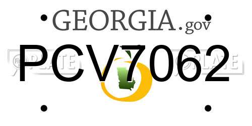 PCV7062 Georgia License Plate