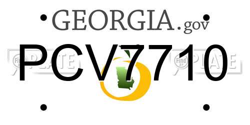 PCV7710 Georgia License Plate