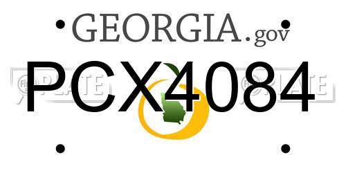 PCX4084 Georgia License Plate