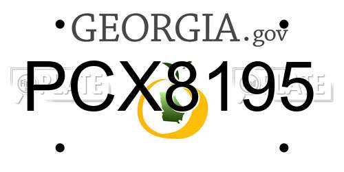 PCX8195 Georgia License Plate
