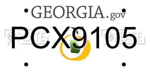PCX9105 Georgia License Plate