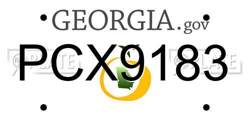 PCX9183 Georgia License Plate