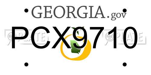 PCX9710 Georgia License Plate