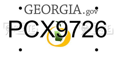 PCX9726 Georgia License Plate
