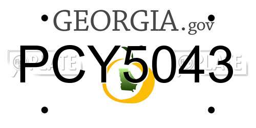 PCY5043 Georgia License Plate