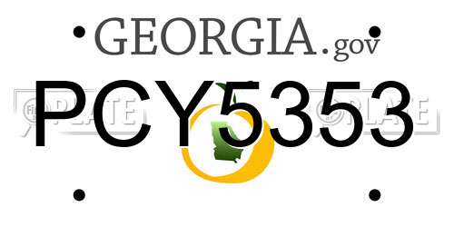 PCY5353 Georgia License Plate