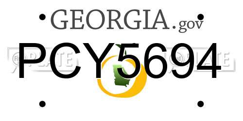 PCY5694 Georgia License Plate