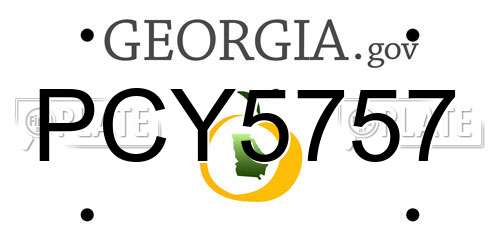 PCY5757 Georgia License Plate