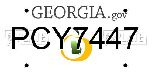 PCY7447 Georgia License Plate