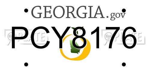 PCY8176 Georgia License Plate
