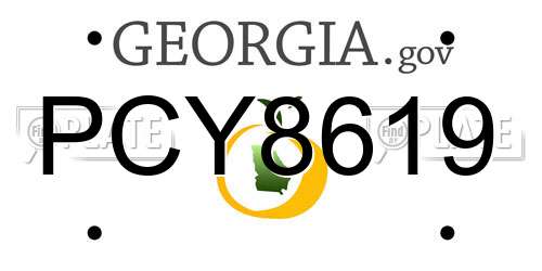 PCY8619 Georgia License Plate
