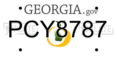 PCY8787 Georgia License Plate