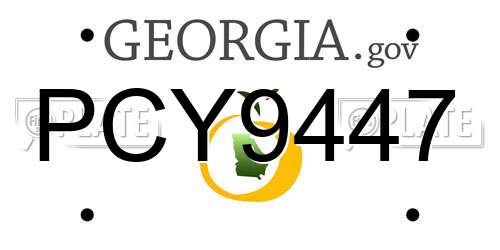 PCY9447 Georgia License Plate