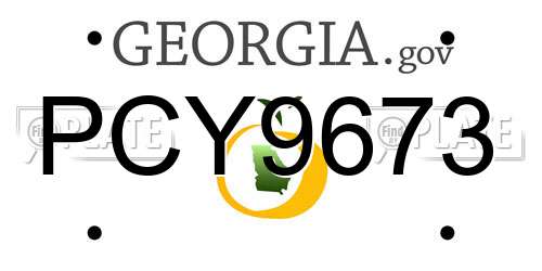 PCY9673 Georgia License Plate