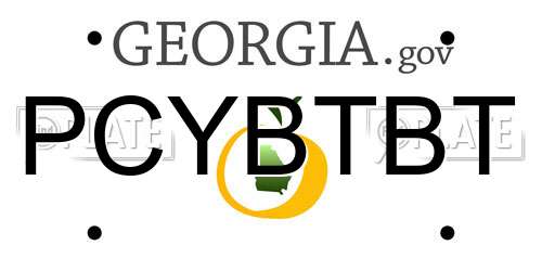 PCYBTBT Georgia License Plate