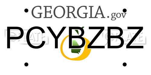PCYBZBZ Georgia License Plate