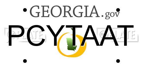 PCYTAAT Georgia License Plate