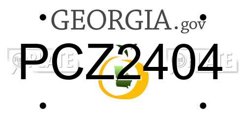 PCZ2404 Georgia License Plate