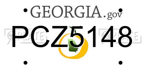 PCZ5148 Georgia License Plate