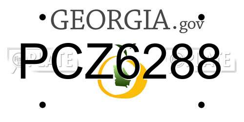 PCZ6288 Georgia License Plate