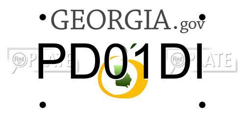 PD01DI Georgia License Plate