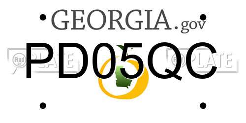 PD05QC Georgia License Plate