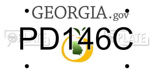 PD146C Georgia License Plate