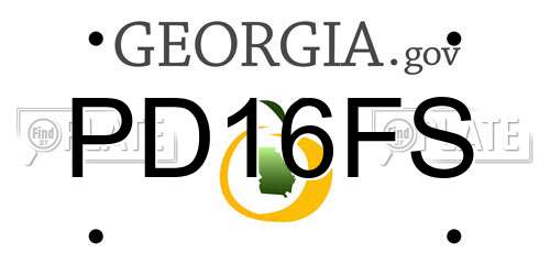 PD16FS Georgia License Plate