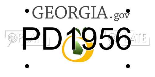 PD1956 Georgia License Plate