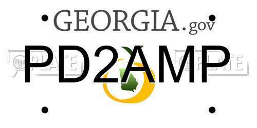 PD2AMP Georgia License Plate