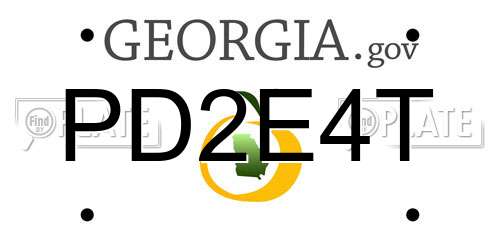 PD2E4T Georgia License Plate