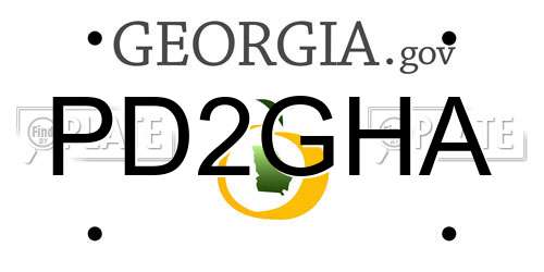PD2GHA Georgia License Plate