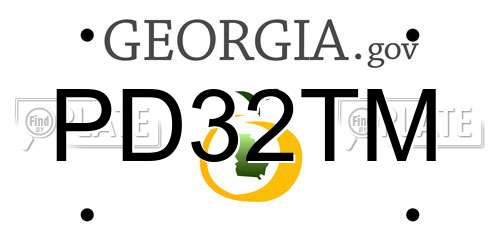 PD32TM Georgia License Plate