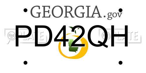 PD42QH Georgia License Plate