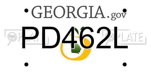 PD462L Georgia License Plate