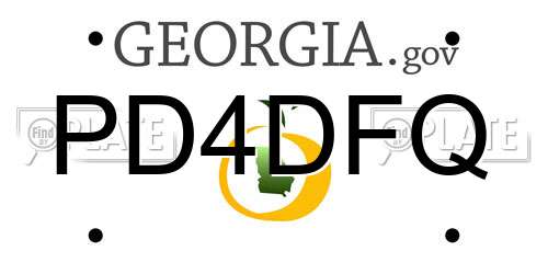 PD4DFQ Georgia License Plate