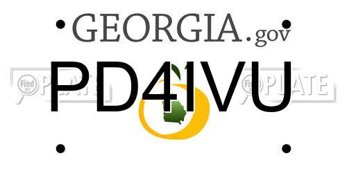 PD4IVU Georgia License Plate