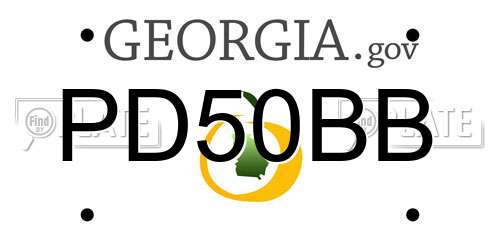 PD50BB Georgia License Plate