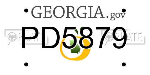 PD5879 Georgia License Plate