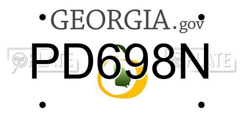 PD698N Georgia License Plate