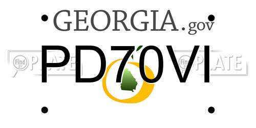 PD70VI Georgia License Plate