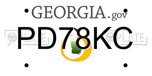 PD78KC Georgia License Plate