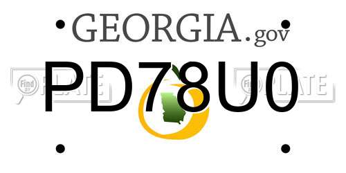PD78U0 Georgia License Plate