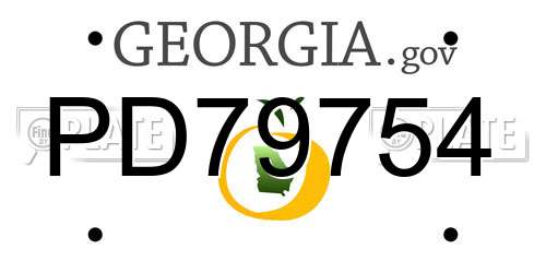 PD79754 Georgia License Plate