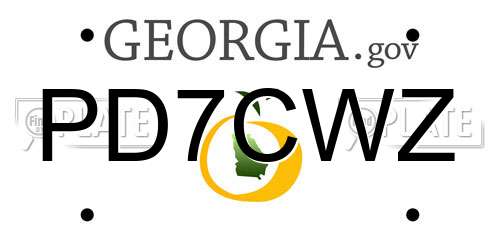 PD7CWZ Georgia License Plate