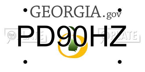 PD90HZ Georgia License Plate