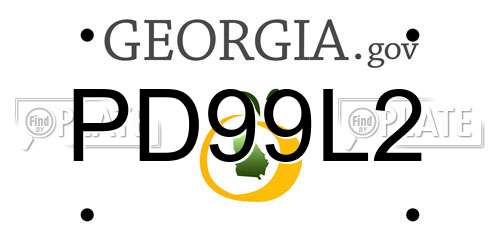 PD99L2 Georgia License Plate